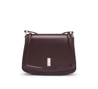 BOSS Besace en cuir avec garnitures en métal emblématiques et monogramme - Style Ariell Saddle N., 50521037 Rouge sombre pcs.