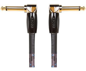 BOSS BIC-1AA Studio Grade Instrument Cable, Patch/pedal cable, right-angle 1/4-inch connectors, 1 ft/30 cm length