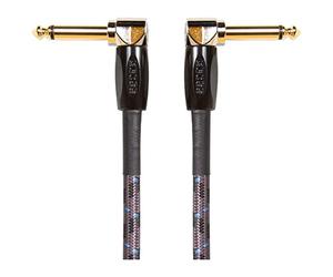 BOSS BIC-3AA Studio Grade Instrument Cable, Patch/Pedal Cable-Right-Angle 1/4-inch connectors, 3 ft/1 m Length