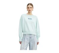 Boss Black - 50540263 Cotton SweaT-shirt with Logo Application - Femme - Sweatshirts et sweats à capuche - Bleu - Taille: 40 FR