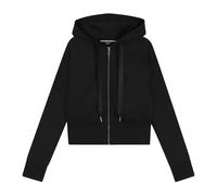 Boss Black, Femme, Sweatshirts et sweats à capuche, Noir, Taille: 36 FR Sweat à capuche zippé
