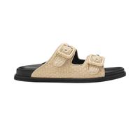 Boss Black - Mules en raphia avec brides à boucle - Femme - Chaussures - Beige - Taille: 38 EU