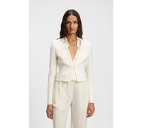 BOSS Blazer court Slim Fit sans col - Style Jamaisa, 50490043 Blanc 44