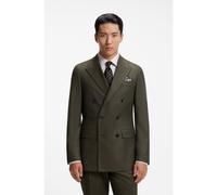 BOSS Blazer croisé Regular en laine et cachemire - Style L-Jeff-DB-FL-264, 50570688 Olive 58