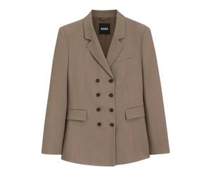 Boss - Blazer Double-Boutonné - Femme - Vestes - Beige - Taille: 34 FR