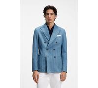 BOSS Blazer en coton italien à revers en pointe - Style C-Hanry-DB-W-263F, 50566773 bleu clair 46