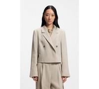 BOSS Blazer Oversize en lin mélangé à motif chevrons - Style Jojeka1, 50560970 Beige clair 36