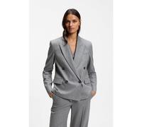 BOSS Blazer Regular croisé en flanelle chinée - Style Jaleto13, 50569388 Gris 34