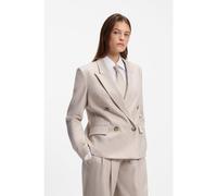 BOSS Blazer Regular croisé en flanelle chinée - Style Jaleto13, 50569388 Naturel 38