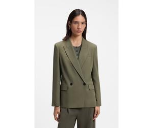 BOSS Blazer Regular en crêpe stretch à rayures tennis - Style Jaleto12, 50564480 Kaki 36