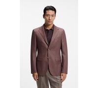 BOSS Blazer Regular en laine vierge et soie - Style L-Jeff-FP-FL-264, 50570722 Marron 56