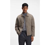 BOSS Blazer Relaxed en laine mélangée double face - Style C-Carper-OS-DF-264F, 50569806 Brun chiné 56