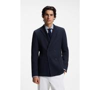 BOSS Blazer Slim croisé en coton à motif - Style C-Hanry-J-DB-263, 50567551 Bleu foncé 46