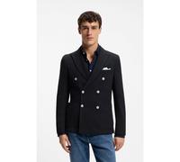BOSS Blazer Slim en coton mélangé à motif - Style C-Hanry-J-DB-262, 50561930 Bleu foncé 46