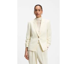 BOSS Blazer Slim en crêpe japonais avec manches froncées - Style Jia16, 50564478 Jaune clair 36