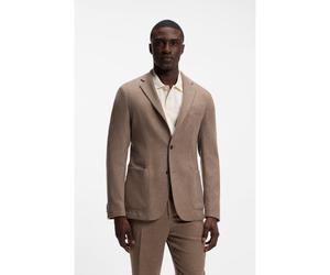 BOSS Blazer Slim en flanelle stretch technique lavable en machine - Style P-Hanry-WG-264, 50572016 Brun chiné 56