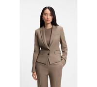 BOSS Blazer Slim en gabardine stretch - Style Jia18, 50564479 Brun chiné 48