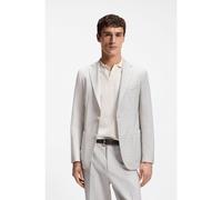 BOSS Blazer Slim en laine vierge et coton à carreaux - Style C-Hanry-263, 50567566 Naturel 50