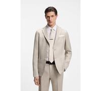 BOSS Blazer Slim en lin mélangé à micro motif - Style C-Hanry-262, 50561902 Beige 54