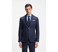 BOSS Blazer Slim en lin mélangé à micro motif - Style C-Hanry-262, 50561902 Bleu foncé 46