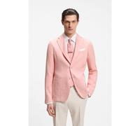 BOSS Blazer Slim en lin mélangé à micro motif - Style C-Hanry-262, 50561906 Rose clair 52