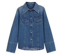 Boss - Blouse slim fit - Femme - Blouses et Chemises - Bleu - Taille: 42 FR