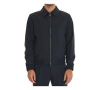 Boss - Blouson Bomber en Laine avec Taille Élastique - Homme - Vestes - Bleu - Taille: XL