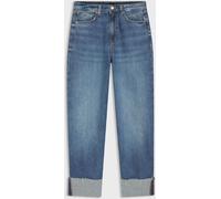 BOSS Blue Balloon Fit Turn Up Denim Jeans