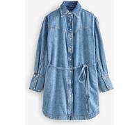 BOSS Blue Denim Button Through Shirt Dress Blue EU 36 (UK 8)