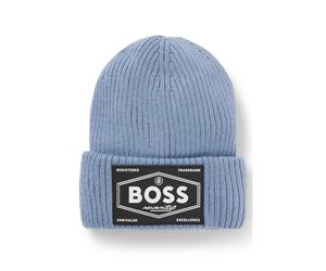 BOSS Bonnet à badge logoté et doublure en fourrure synthétique pour enfant - Style J51567/049T2, J51567 Bleu 58