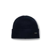 BOSS Bonnet en cachemire avec plaquette logo - Style Honesto_Hat, 50548851 Bleu foncé pcs.