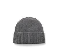 BOSS Bonnet en cachemire avec plaquette logo - Style Honesto_Hat, 50548851 Gris pcs.