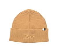 Boss - Bonnet en Coton-Laine Lavable à la Main - Homme - Accessoires - Beige - Taille: ONE Size