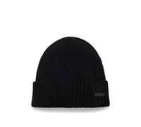 BOSS Bonnet en laine vierge avec plaque logotée - Style Fati, 50495306 Noir pcs.