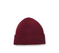 BOSS Bonnet en laine vierge avec plaque logotée - Style Fati, 50495306 Rouge sombre pcs.
