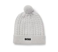 BOSS Bonnet en maille torsadée avec logo brodé pour enfant - Style J52697/A32T0, J52697 Gris chiné 50