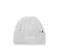 BOSS Bonnet en maille torsadée avec logo brodé pour enfant - Style J52700/A32T2, J52700 Gris chiné 58