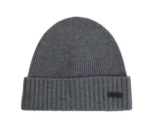 Boss - Bonnet en Tricot Côtelé - Homme - Accessoires - Gris - Taille: ONE Size