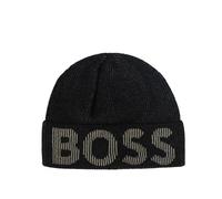 BOSS Bonnet Lamico O noir pour homme, fabriqué en Italie, taille unique, Noir , Taille unique