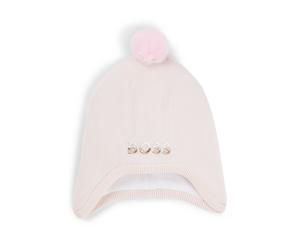 BOSS Bonnet pour bébé en coton pur avec pompon et logo brodé - Style J91150/44LT0, J91150 Rose clair 52