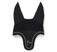 BOSS Bonnet pour cheval avec strass - Style FLY VEIL GLITTER BLACK, B6H1102 Noir pcs.