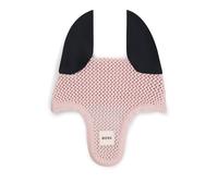 BOSS Bonnet pour cheval en crochet avec patch logoté - Style FLY VEIL MONOCHROME, B5H1101 Rose clair pcs.