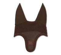 BOSS Bonnet pour cheval en maille crochetée - Style FLY VEIL CAPPUCCHINO, B6H1101 Marron foncé pcs.