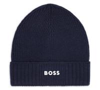 BOSS Bonnet à logo imprimé en gomme pour enfant - Style J52616/724T2, J52616 Bleu foncé 58
