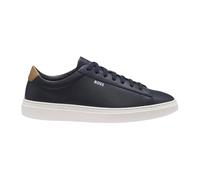 BOSS Baskets en cuir à semelle cupsole avec surpiqûres à rayures emblématiques - Style Kieran_Tenn_allt, 50552853 Bleu foncé 40