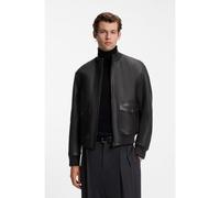 BOSS BOSS BY BECKHAM veste en cuir avec finitions en maille - Style Mason_DB, 50569133 Marron foncé 50
