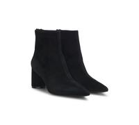 BOSS Bottes en cuir suédé à talon bottier - Style Gracey_ChBootie70_SD, 50548812 Noir 38
