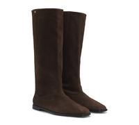 BOSS Bottes hauteur genou en cuir suédé avec monogramme Double B - Style Anyah_Bootie_SD, 50573064 Marron foncé 37