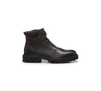 BOSS Bottines à lacets en cuir avec bracelet matelassé - Style Julyo_Halb_grwl, 50573415 Marron foncé 41