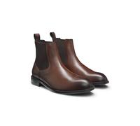 BOSS Bottines Chelsea classiques en cuir brossé - Style Tayil_Cheb_bu, 50552489 Marron foncé 42.5